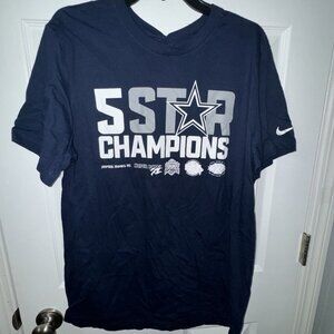 Nike Dallas Cowboys T Shirt Men’s Large L Blue Short Sleeve 5 Star Champions G60